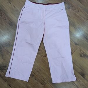 Y2K Nike Women's Pink Lightweight Capris( Cropped Pants)